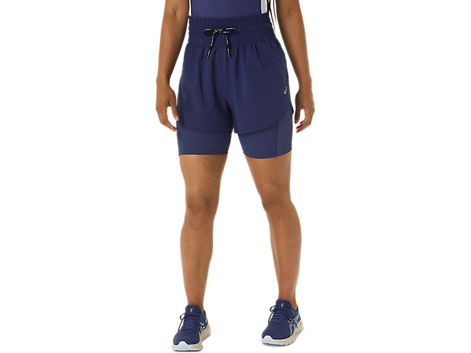 Image 1 of 7 of Women's Indigo Blue WOMEN'S NAGINO 4IN RUN SHORT Women's Shorts & Pants