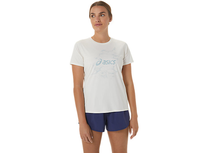 Image 1 of 6 of Femme Cream NAGINO GRAPHIC RUN SS TOP T-shirts manches courtes femmes