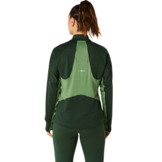 WINTER RUN 1/2 ZIP MID LAYER,  Rain Forest/Cedar Green