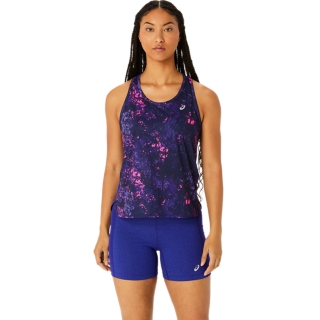 Women's ALL OVER PRINT TANK, Eggplant/Blue Violet, Sleeveless Tops