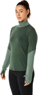 METARUN MOCK NECK LONG SLEEVE TOP | Rain Forest | Long Sleeve 