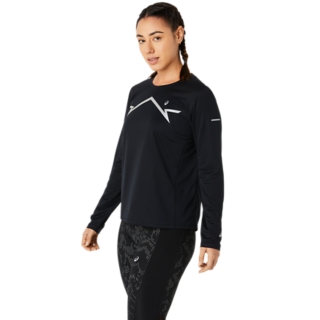 LITE-SHOW LONG Long Shirts | Black | Performance Sleeve ASICS SLEEVE | TOP