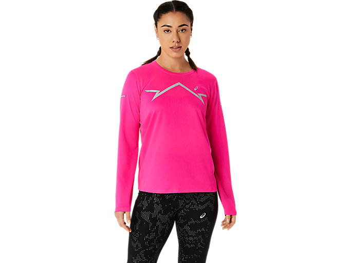 Image 1 of 5 of Women's Pink Glo LITE-SHOW LS TOP Women's Long Sleeve Shirts
