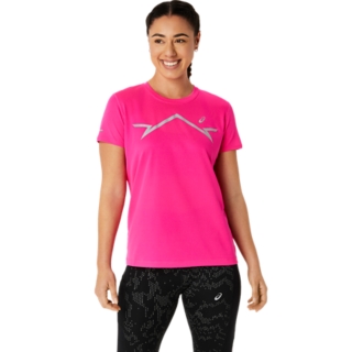 Women's LITE-SHOW SS TOP, Pink Glo, T-Shirts à manche courtes pour femmes