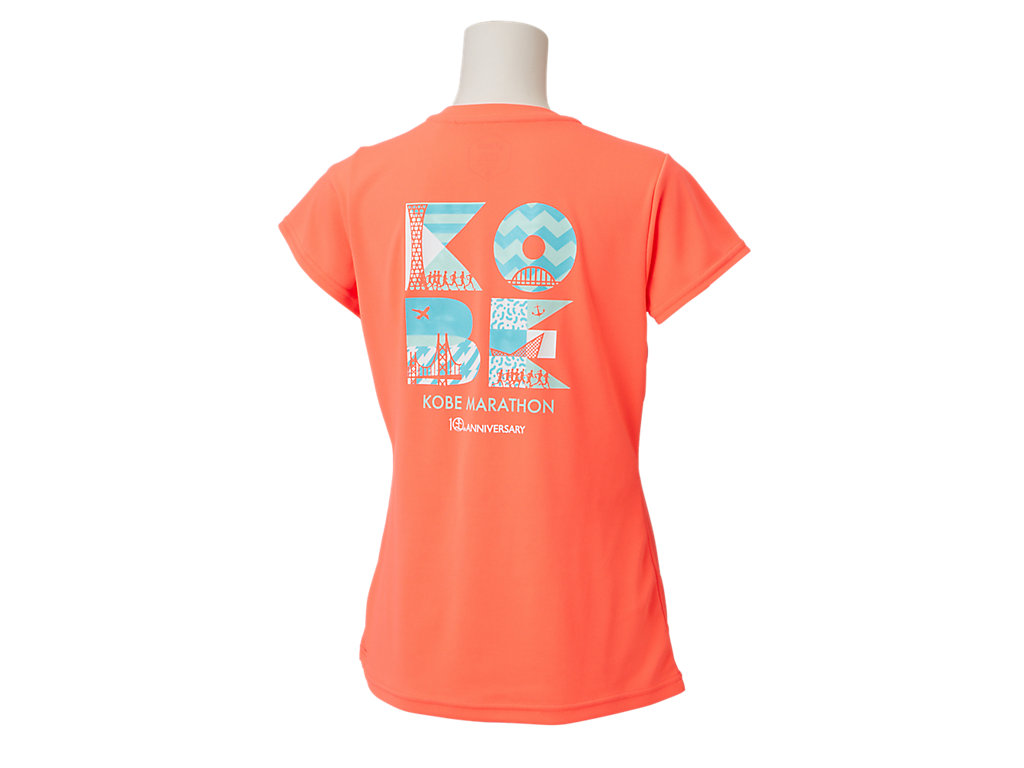 神戸マラソン2022スーベニアウイメンズ半袖シャツ | フラッシュコーラル | メンズ Tシャツ・ポロシャツ【ASICS公式通販】
