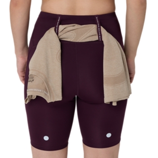 Image 8 of 9 of Women's DARK AUBERGINE ROAD HIGH WAIST 8IN SPRINTER Women's Tights
