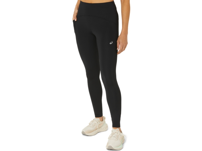 Women's RACE HIGH WAIST TIGHT, Performance Black, Calças Justas