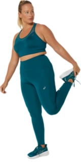 ASICS ROAD HIGH WAIST - Leggings - rich teal/teal 