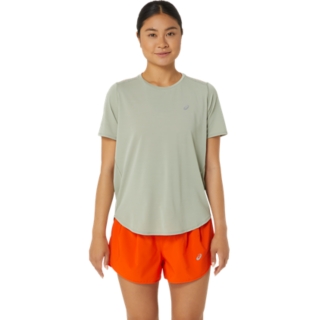 Women's ROAD SS TOP | Olive Grey | Short Sleeve Shirts | ASICS UK