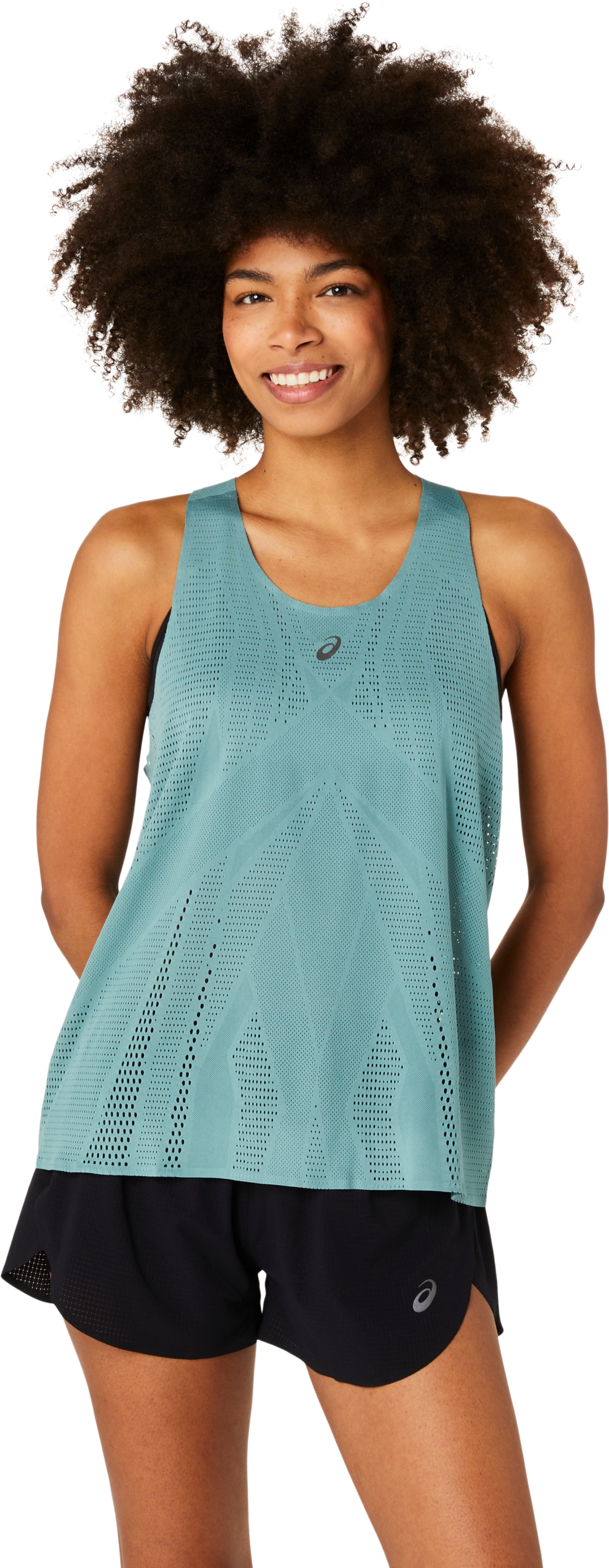 Женский топ ASICS Metarun Tank, цвет: Celadon — фото 1