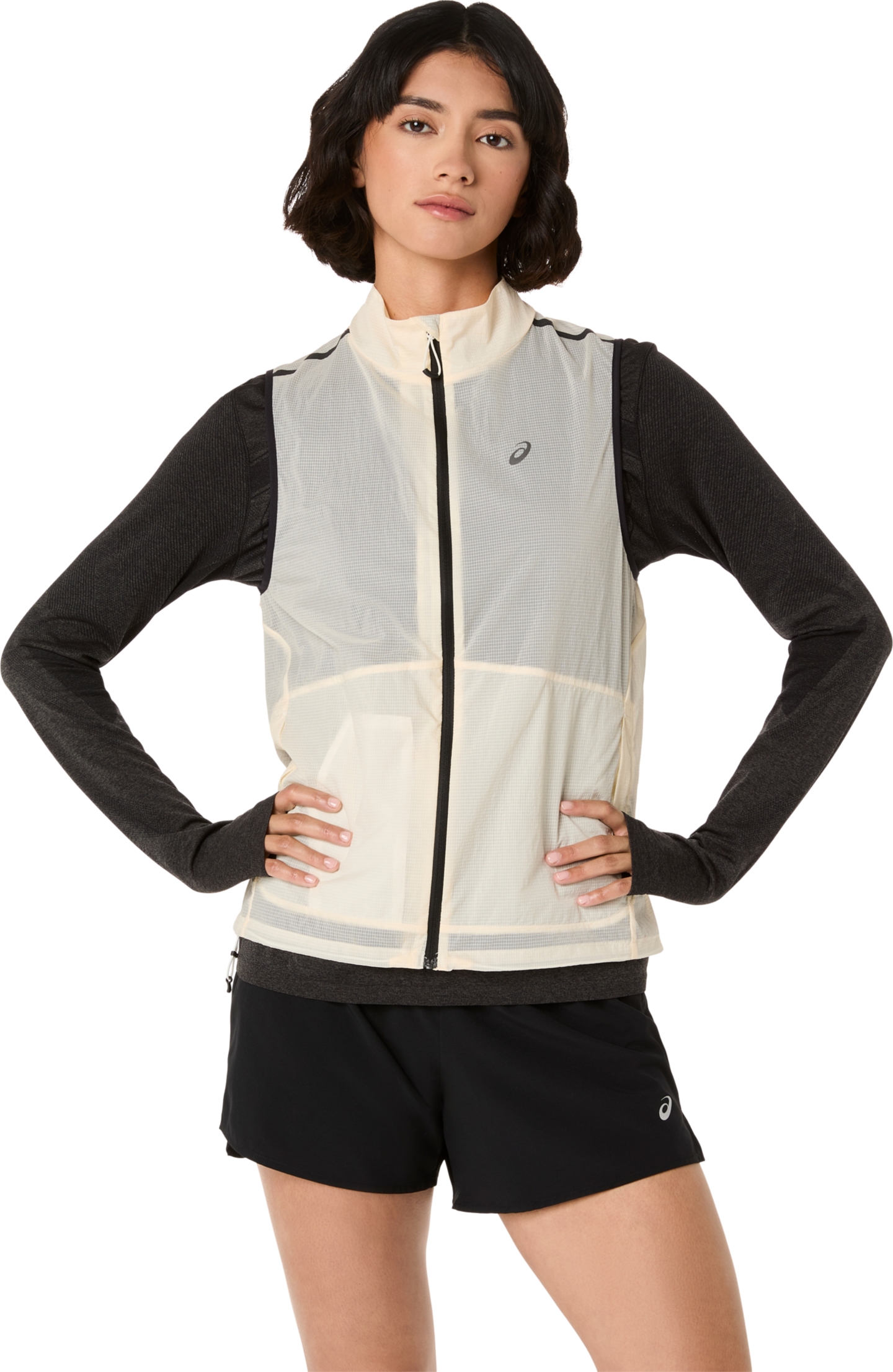 Женский жилет ASICS Metarun Packable, цвет: Кремовый — фото 1