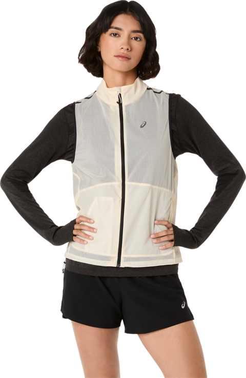 Женский жилет ASICS Metarun Packable, цвет: Кремовый