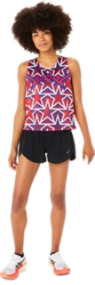 Women's NATIONS RUN TANK | Red/Blue | Running Shoes | ASICS