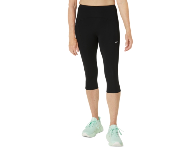 Women's ROAD HIGH WAIST CAPRI TIGHT, Performance Black, Tights & Leggings