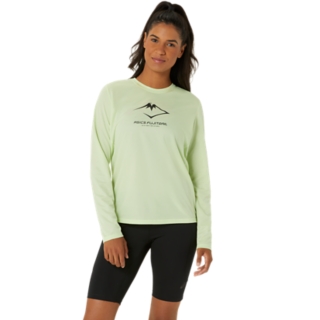 FUJITRAIL LOGO LS TOP Women Cool Matcha Shirts met lange mouwen voor dames ASICS NL