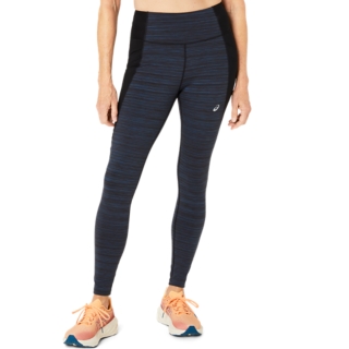 NAGINO RUN TIGHT Rich Navy Heather Tights Leggings ASICS