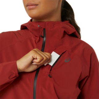 METARUN WATERPROOF JACKET Deep Red Jackets Outerwear ASICS