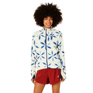 METARUN SHIBORI WATERPROOF JACKET, Birch/Blue Expanse