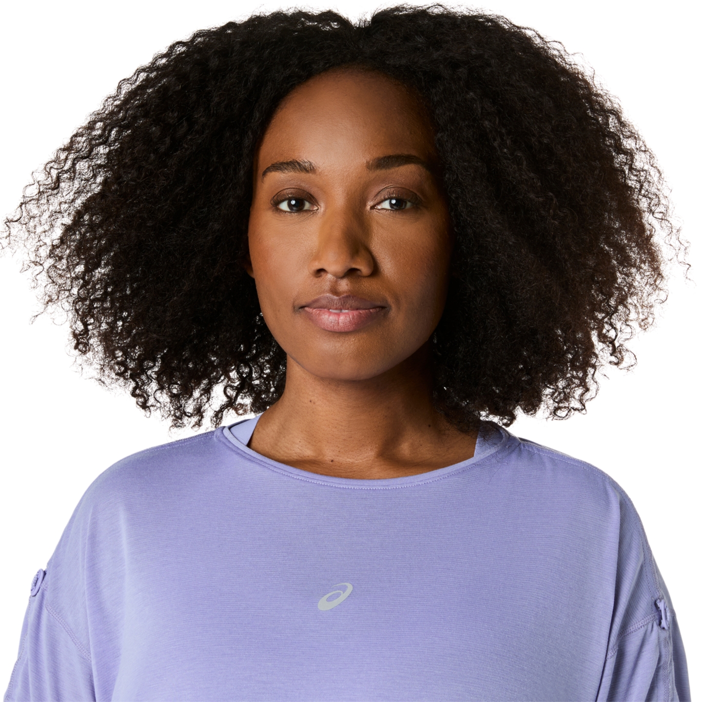 Женский топ ASICS Nagino Run Adjustable Short Sleeve Top, цвет: Bluebell — фото 4