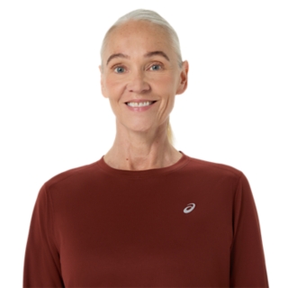 Image 4 of 6 of  SINGED RED ASICS SILVER LS TOP Long Sleeve Shirts