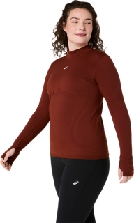 ROAD WINTER SEAMLESS LS TOP, Singed Red 3