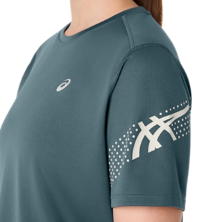 Image 5 of 7 of Women's FOGGY TEAL ICON SS TOP Women's Short Sleeve Shirts