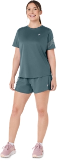 Image 7 of 7 of Women's FOGGY TEAL ICON SS TOP Women's Short Sleeve Shirts
