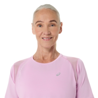 Image 4 of 8 of Women's HAZY LILAC ROAD SS TOP Running Clothing