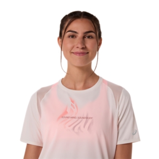 Image 4 of 7 of Women's CREAM ROAD GRAPHIC SS TOP Women's Short Sleeve Shirts