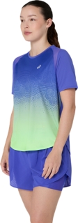 ROAD FADE SHORT SLEEVED TOP, Cobalt Burst/Illuminate Green 3