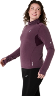 NAGINO RUN WINTER LONG SLEEVE TOP, Dark Aubergine 3