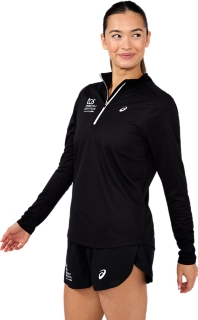 SM26 ASICS ICON 1/2 ZIP, Performance Black 3