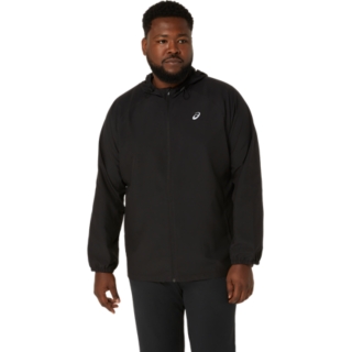 Asics mens packable outlet running jacket cordovan/samba