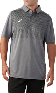 Men's Hex Print Polo | Team Steel Grey | | ASICS