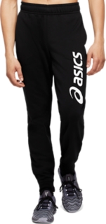 Men s ASICS BIG LOGO SWEAT PANT Performance Black Brilliant