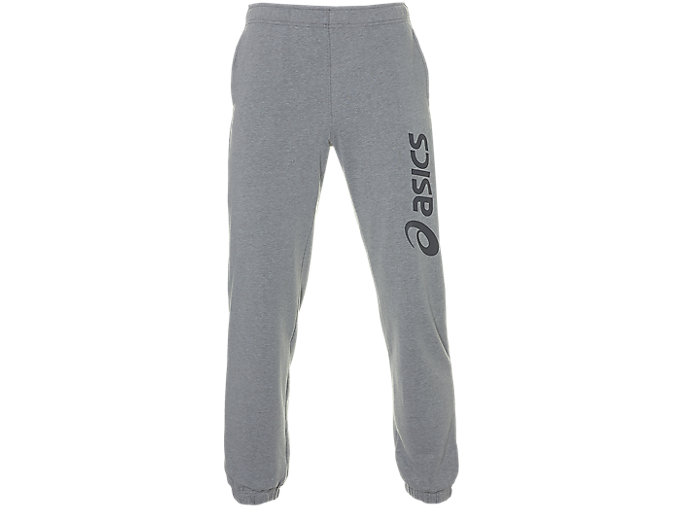 Image 1 of 8 of Men's Mid Grey Heather/Dark Grey ASICS BIG LOGO SWEAT PANT Men's Trousers