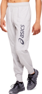 ASICS BIG LOGO SWEAT PANT | MEN | MID GREY HEATHER/DARK GREY