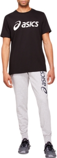 ASICS BIG LOGO SWEAT PANT | MEN | MID GREY HEATHER/DARK GREY