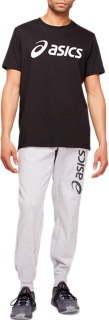 ASICS BIG LOGO TEE PERFORMANCE BLACK/BRILLIANT WHITE