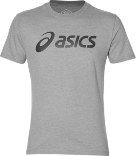 ASICS BIG LOGO TEE | Mid Grey Heather/Dark | Short Sleeve Tops |