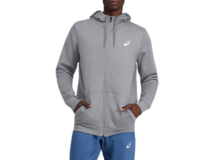 Image 1 of 7 of Homme Mid Grey Heather SPORT KNIT HOOD T-shirts à manches longues pour hommes