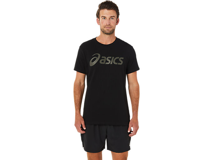Image 1 of 5 of Men's Performance Black/Olive Canvas SPORT LOGO TEE Men's Sports Short Sleeve Shirts