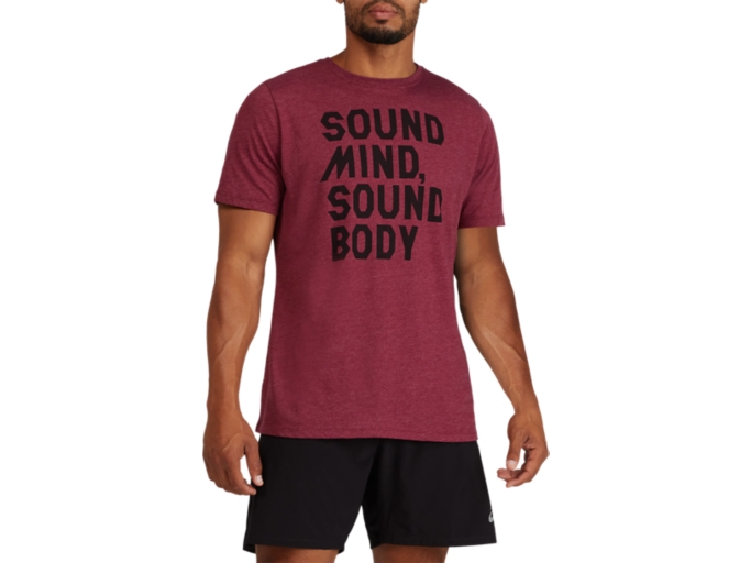 M SOUND MIND SS | Cordovan Heather | T-Shirts & Tops | ASICS