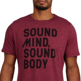 M SOUND MIND SS | Cordovan Heather | T-Shirts & Tops | ASICS