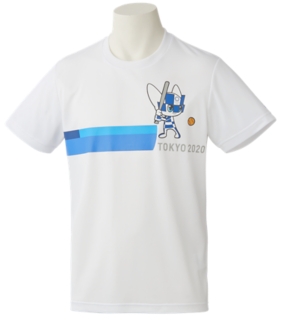 Tシャツ 東京オリンピックマスコット ホワイト ソフトボール メンズ Tシャツ ポロシャツ Asics