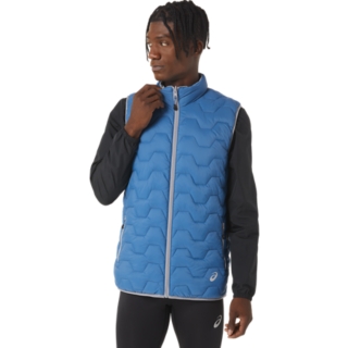 M REVERSE INS VEST | Azure/Sheet Rock | Jackets & Outerwear | ASICS