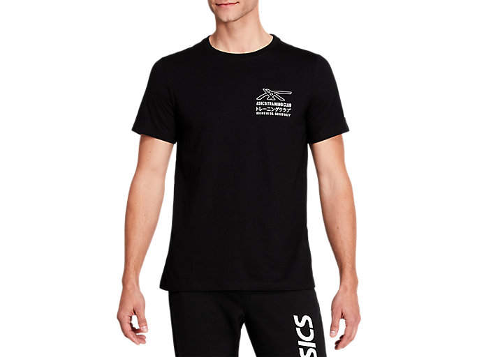 Image 1 of 6 of Men's Performance Black/Brilliant White GRAPHIC TEE II T-shirts manches courtes running & sport pour hommes