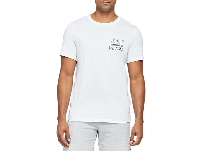 Image 1 of 6 of Men's Brilliant White/Performance Black GRAPHIC TEE II T-shirts manches courtes running & sport pour hommes
