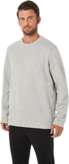 MEN'S CREW TOP | Light Grey Heather | Hoodies & Sweatshirts | ASICS
