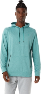 MEN S TECH PULLOVER HOODIE Sage Heather Hoodies Sweatshirts